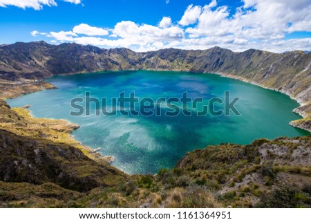 Lake Quilotoa in Ecuador Royalty-Free Stock Photo #1161364951