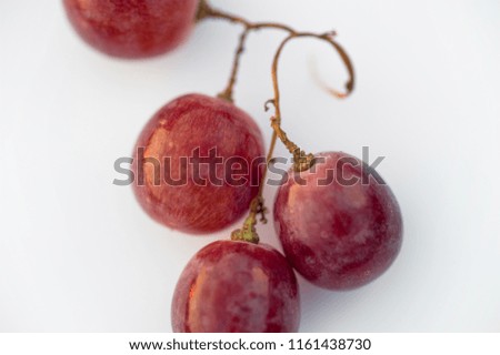 Close-up of red grapes, high resolution macro medium format camera
