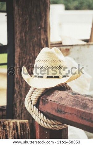 Cowboy hat in the farm