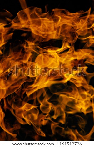 Fire flames on a black background, abstraction, wallpapers for your mania