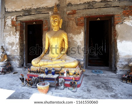 The Buddha at several temples at Samut Songkhram, Thailand