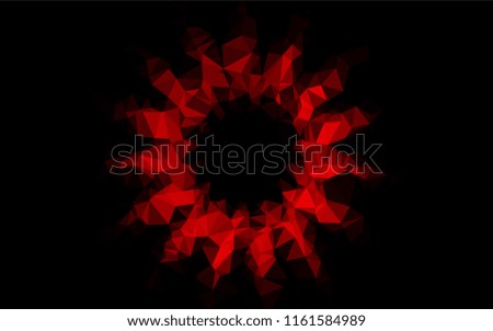 Light Red vector blurry hexagon template. Geometric illustration in Origami style with gradient.  A completely new design for your business.