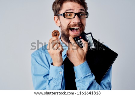 happy man surprise emotions Bitcoin calculator                               