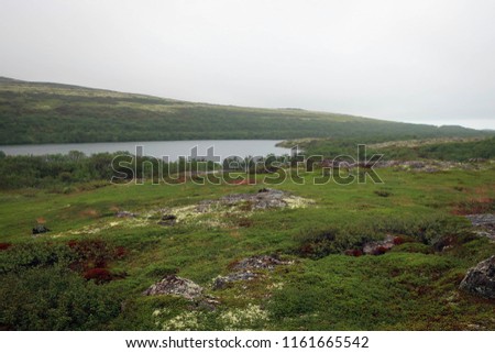 Misty Lakes of Sredny Peninsula, Russian Polar region near Murmansk