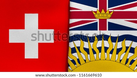 Flag of Switzerland and British Columbia