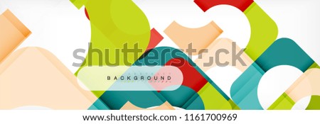 Color square shapes, geometric modern abstract background. Vector illustration