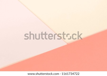 Background beige orange pastel colors. Geometric pattern papers. Minimal concept. Flat lay, Top view. Abstract pastel  colors paper .Creative colorful pastel paper 
