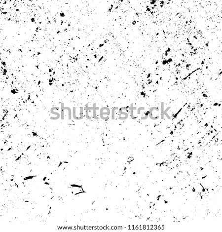 Distress urban used texture. Grunge rough dirty background. Brushed black paint cover. Overlay aged grainy messy template. Renovate wall frame grimy backdrop. Empty aging design element. EPS10 vector.