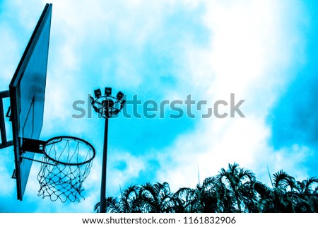 White basketball powder in call, light blue, white