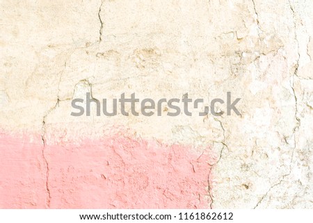 old wall of white and pink color