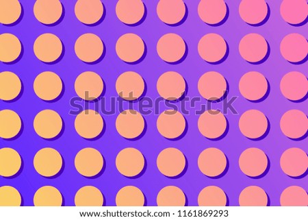 Cool geometric gradients. Simple and shining pink yellow  Circles on pink to purple Background vector. Simple and Colorful Circles Background eps10 modern gradient background