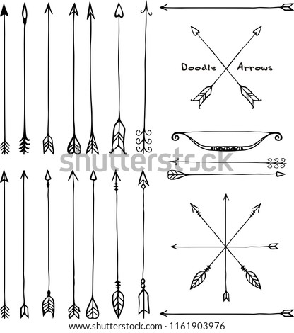 Doodle bows and arrows collection