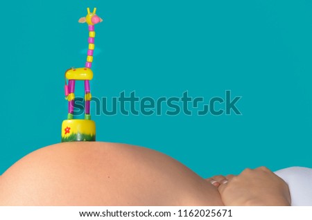 Pregnant Woman with a Toy
