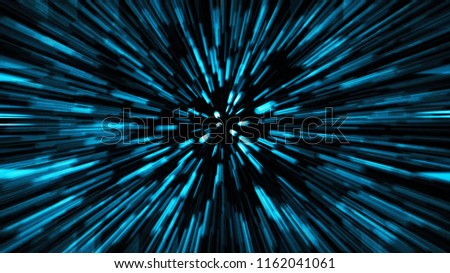 Abstract science fiction outer space and time travel concept background. long exposure