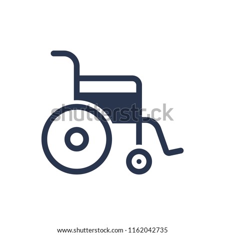 Attractive and Beautifully or Faithfully Designed Wheelchair Icon Royalty-Free Stock Photo #1162042735