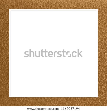 white frame on brown partition wall background for banner, white frame on partition wall texture background, white frame on partition wall for templates banner rectangular square frame copy space