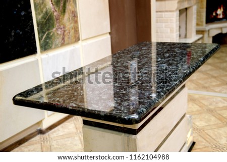 granite table in the interior