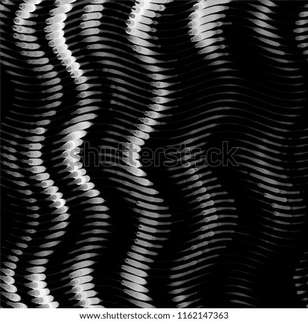Abstract grunge grid stripe halftone background pattern. Spotted black and white line vector illustration
