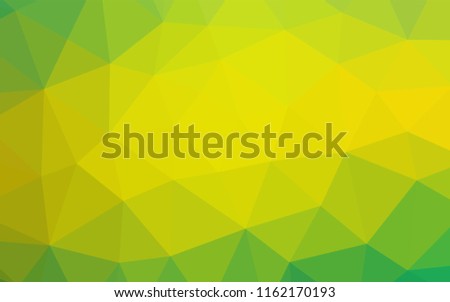 Light Green, Yellow vector hexagon mosaic cover. A sample with polygonal shapes. A completely new template for your business design.
