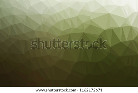 Light Green vector polygon abstract layout. Shining illustration, which consist of triangles. The completely new template can be used for your brand book.