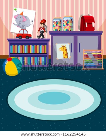 Interior of play room illustration