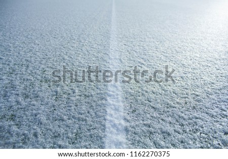 snow football pitch