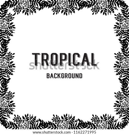Tropical background with floral style vector illustration