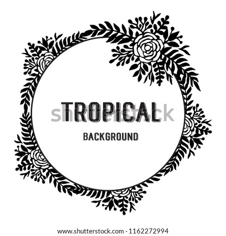 Tropical background with floral style vector illustration