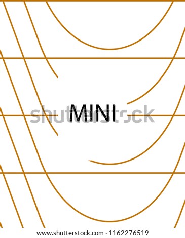 Minimal vector cover. Linear striped template for printing. Flat geometric backdrop design. Yellow Mustard Gold graphic layout. Minimal flyer template. Banner design in simple colors. Abstract cover