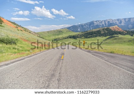 two lane highway through 