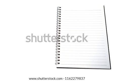 Isolated Blank Notepad (with clipping path)