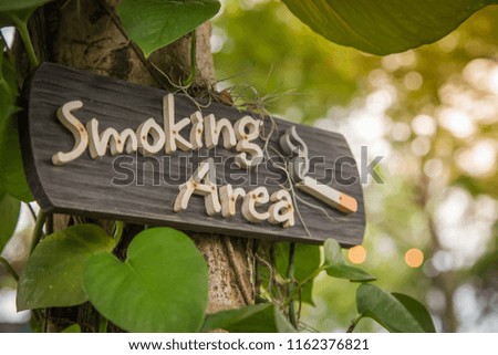 Smoking area in the garden
