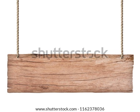 old nature wood sign isolated on white background 2