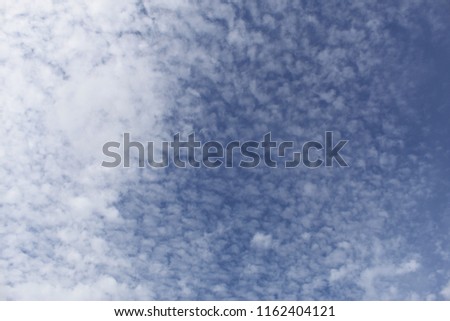 Vibrant color blue sky with cloud on a sunny day. Beautiful cirrus cloud.high resolution photograph.