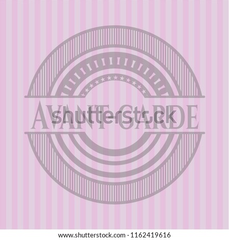 Avant-garde vintage pink emblem