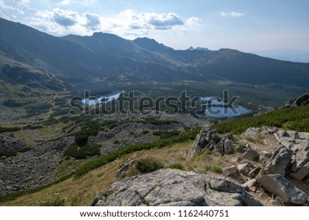 A dangerous trail with a sharp cliff on both sides. Located in the Tatra Mountains