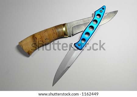 two hunting knifes