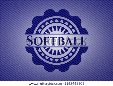 Softball denim background
