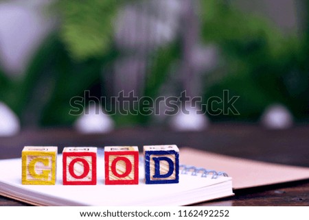 Wood Alphabet Block As Good Wording for Background