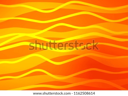 Light Orange vector layout with flat lines. Decorative shining illustration with lines on abstract template. The template can be used as a background.