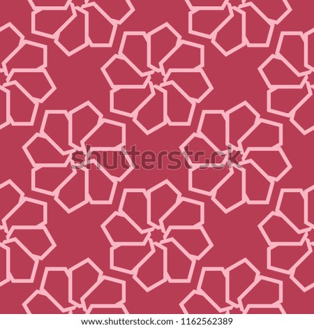 Red geometric print. Seamless pattern for web, textile and wallpapers
