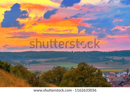 Colorful summer landscape.