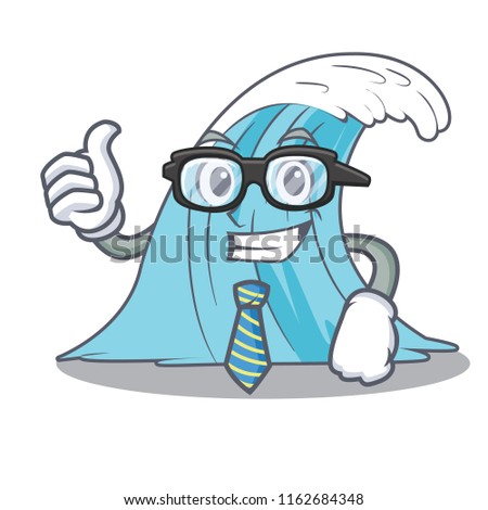 Businessman waves of water graphic character