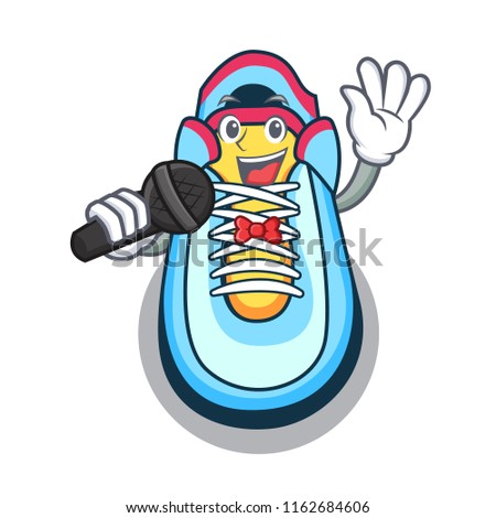 Singing cartoon sneaker with rubber toe