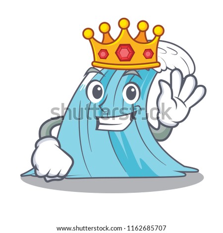 King splash surf wave cartoon