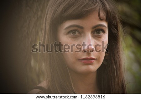 Young Woman  happy in woods