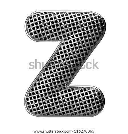 Letter Z from round microphone style alphabet. There is a clipping path