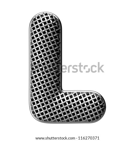 Letter L from round microphone style alphabet. There is a clipping path