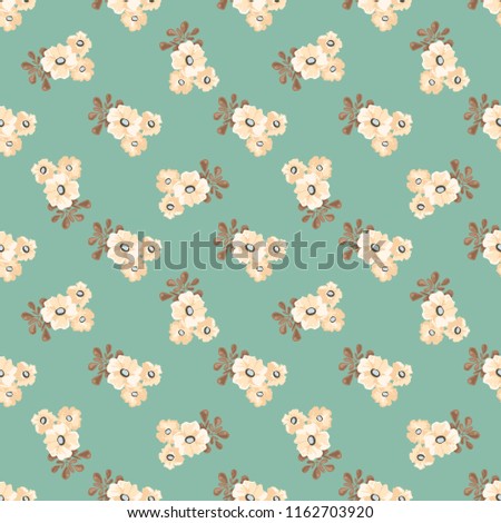 Seamless vector ornamental floral pattern. Background for printing on paper, wallpaper, covers, textiles, fabrics, for decoration, decoupage, scrapbooking and other