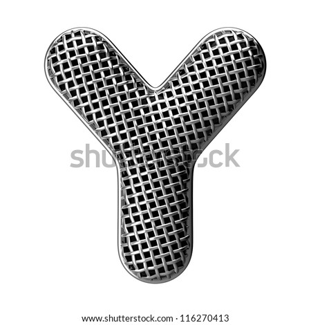 Letter Y from round microphone style alphabet. There is a clipping path